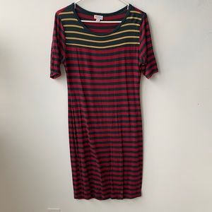 Striped LuLaRoe Mid Length Dress